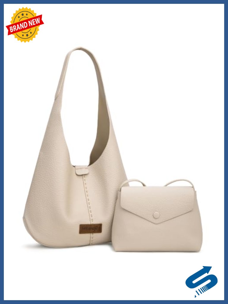 Faux Leather Hobo Bag 2-Piece Set With Crossbody Bag